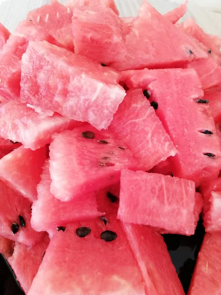 Frisk Økologisk Lækker Vandmelon - Stock-foto