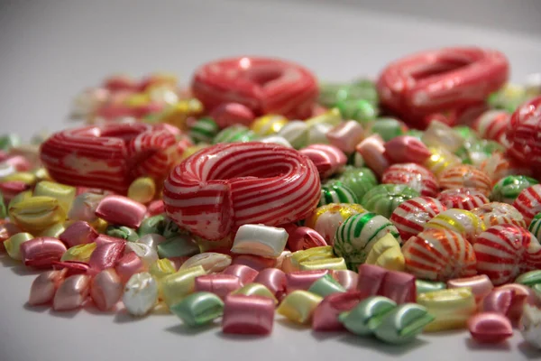 Pyszne Kolorowe Odmiany Cukierków — Zdjęcie stockowe