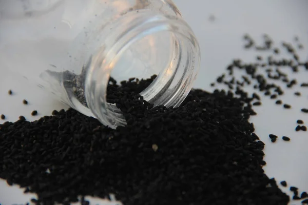 Especias Semillas Negras Frescas Orgánicas — Foto de Stock