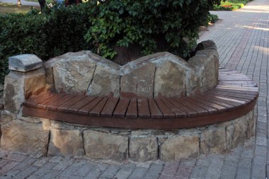 Bahçe için şık ve modern bank