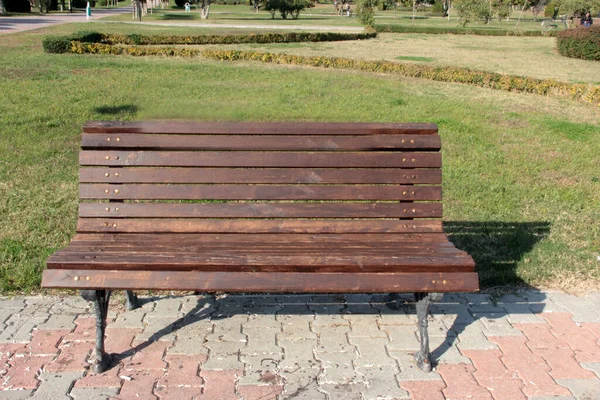 Stylish Modern Bench Garden — Stock Photo, Image