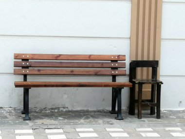 Bahçe için şık ve modern bank