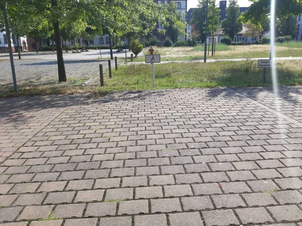 Kleurrijke Ijzeren Barrière Weg — Stockfoto