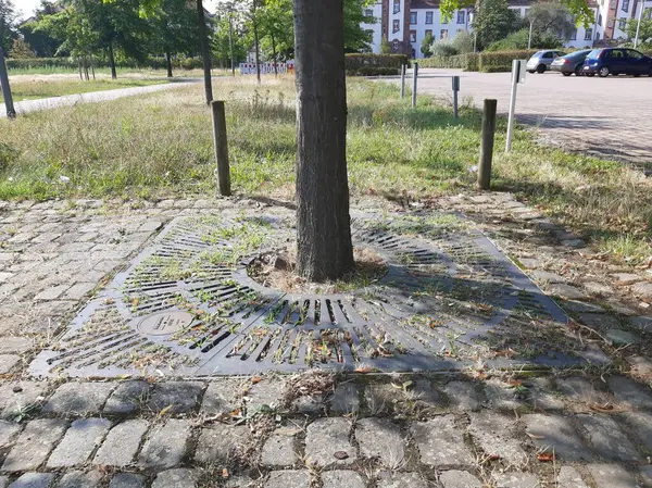 Kleurrijke Ijzeren Barrière Weg — Stockfoto