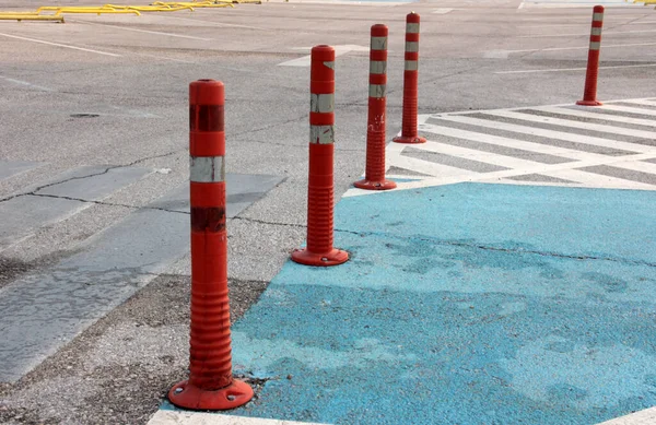 Colorful Iron Barrier Road — Stock Photo, Image