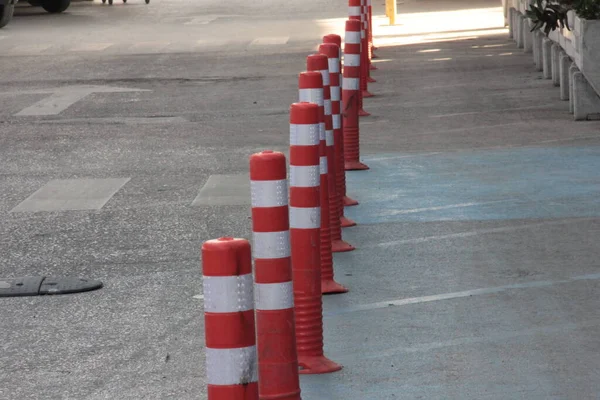 Colorful Iron Barrier Road — Stock Photo, Image