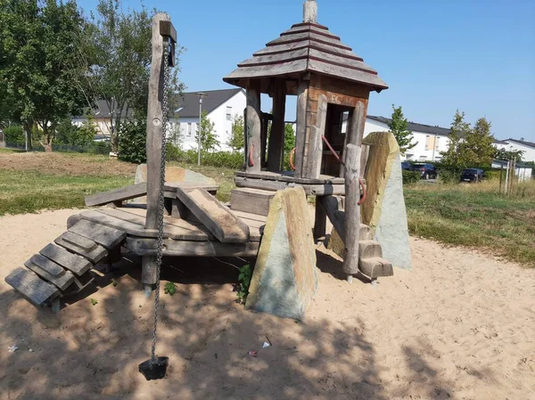 Aire Jeux Pour Enfants Dans Parc — Photo