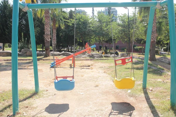 Aire Jeux Pour Enfants Dans Parc — Photo