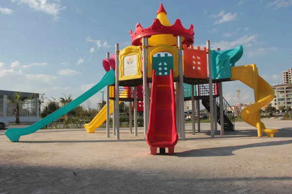 Plac Zabaw Dla Dzieci Parku — Zdjęcie stockowe