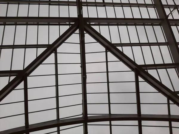 Çelik Çatı Inşaat Alanında Metal Çatı — Stok fotoğraf
