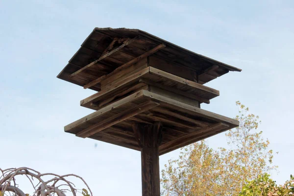 Hout Decoratieve Vogelhuisje — Stockfoto