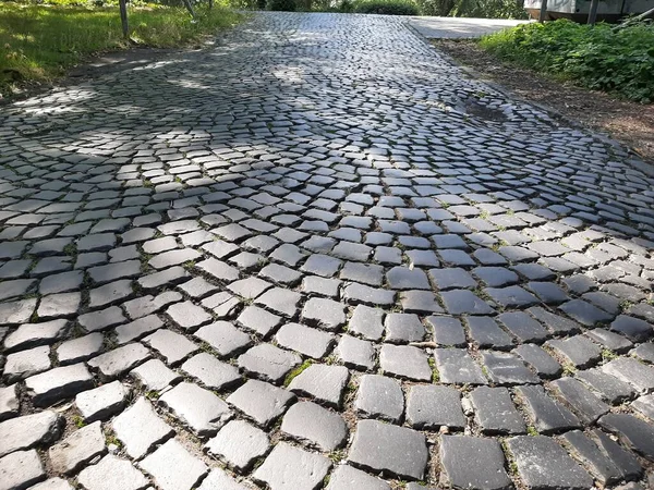 Декоративный Каменный Тротуар Дороги Парке — стоковое фото