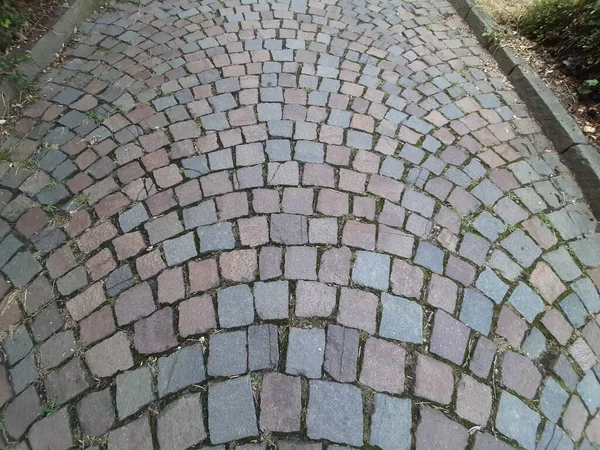 Decorative Stone Pavement Road Park — Stock Photo, Image