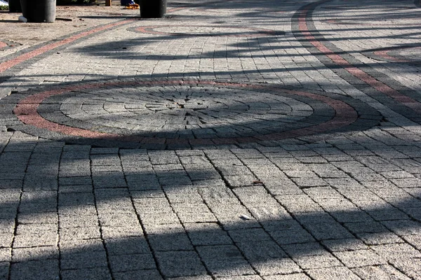 Decorative Stone Pavement Road Park — Stock Photo, Image