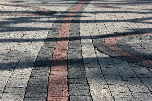 Decorative Stone Pavement Road Park — Stock Photo, Image