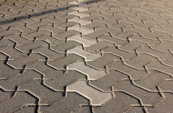 公園内の石畳の装飾道路 — ストック写真