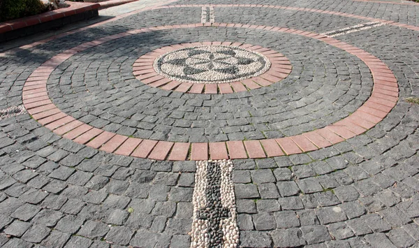 Decorative Stone Pavement Road Park — Stock Photo, Image