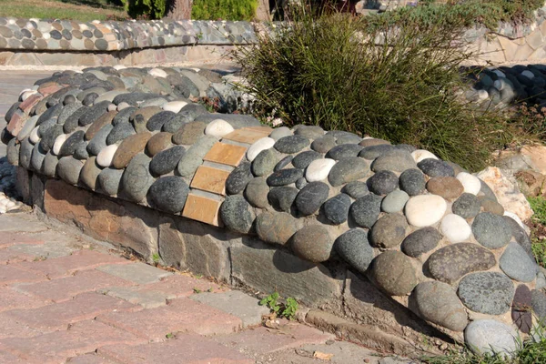 Decorative Stone Pavement Road Park — Stock Photo, Image