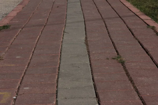 Decorative Stone Pavement Road Park — Stock Photo, Image