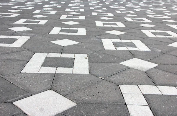 Decorative Stone Pavement Road Park — Stock Photo, Image