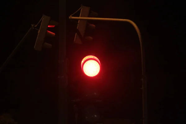 Traffic Warning Lights Road — Stock Photo, Image