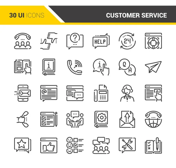Iconos de servicio al cliente — Vector de stock
