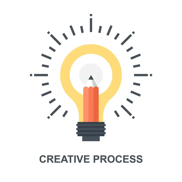 Icono del proceso creativo Concepto — Archivo Imágenes Vectoriales