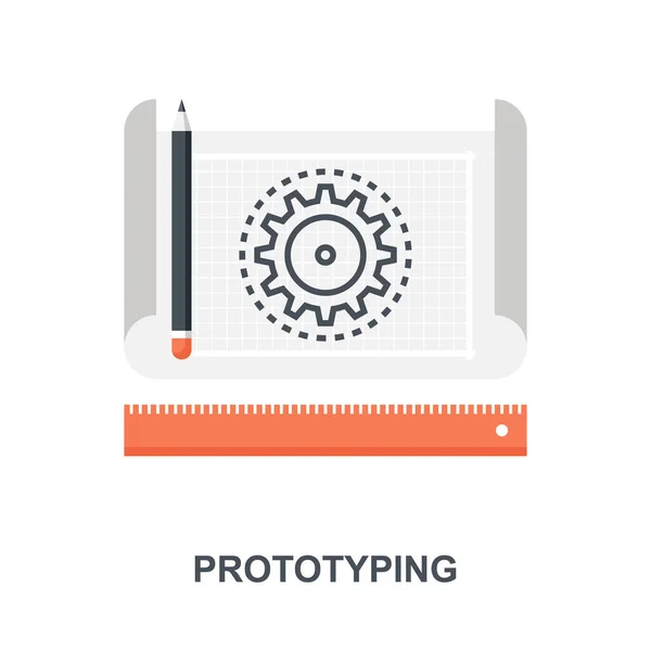 Prototyping icon concept — Stock Vector