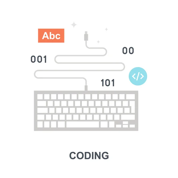 Concept d'icône de codage — Image vectorielle