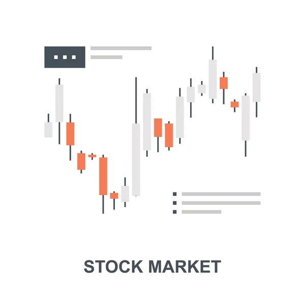Stock Market icon concept — Stock Vector