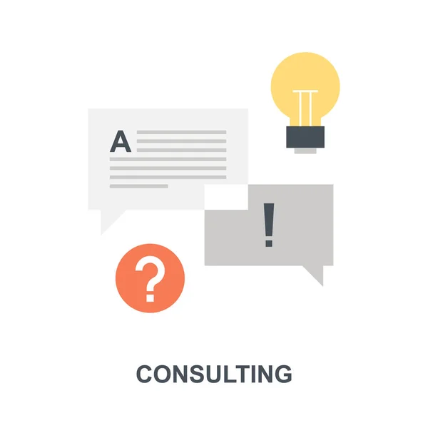 Consulting icon concept — Stock Vector
