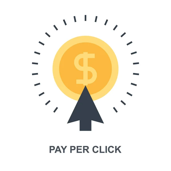 Pay-per-klik pictogram concept — Stockvector