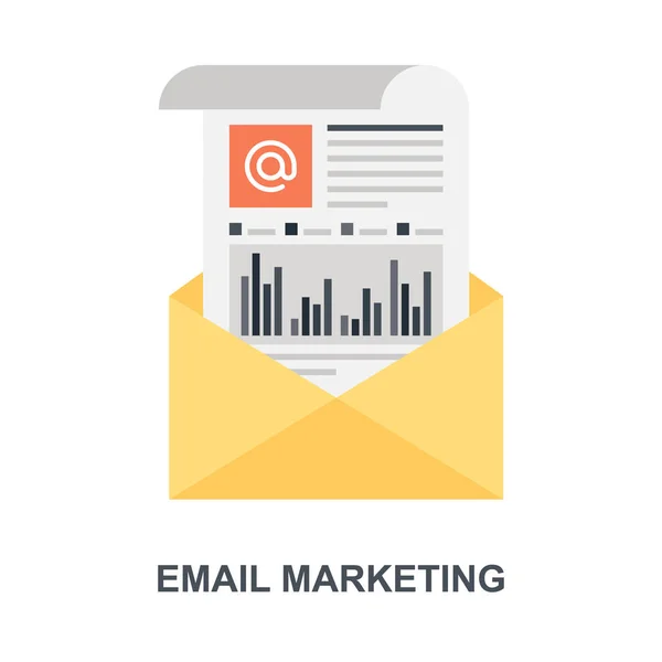 Conceito ícone de email marketing — Vetor de Stock