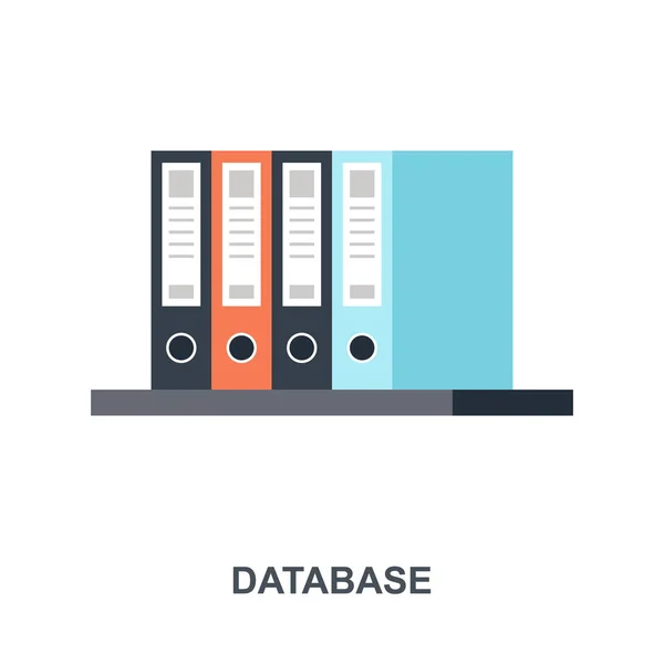 Database pictogram concept — Stockvector