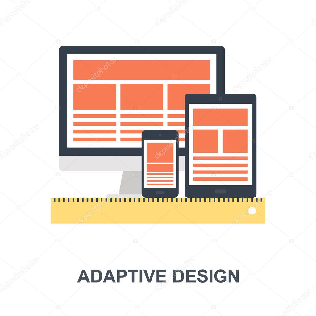 Adaptiove Web Design icon concept