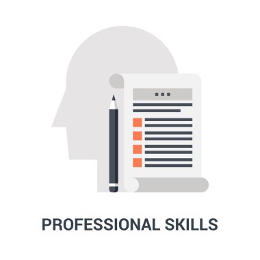 professional skills icon concept clipart