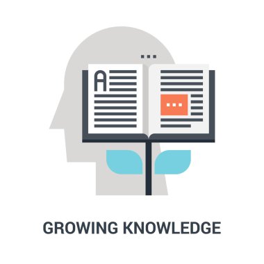 growing knowledge icon concept clipart
