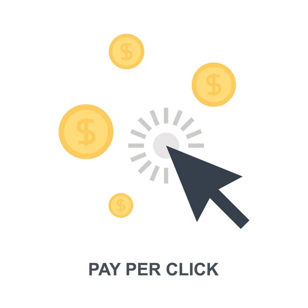 Concepto de icono de pago por clic — Vector de stock