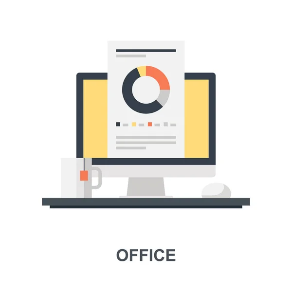 Office pictogram concept — Stockvector