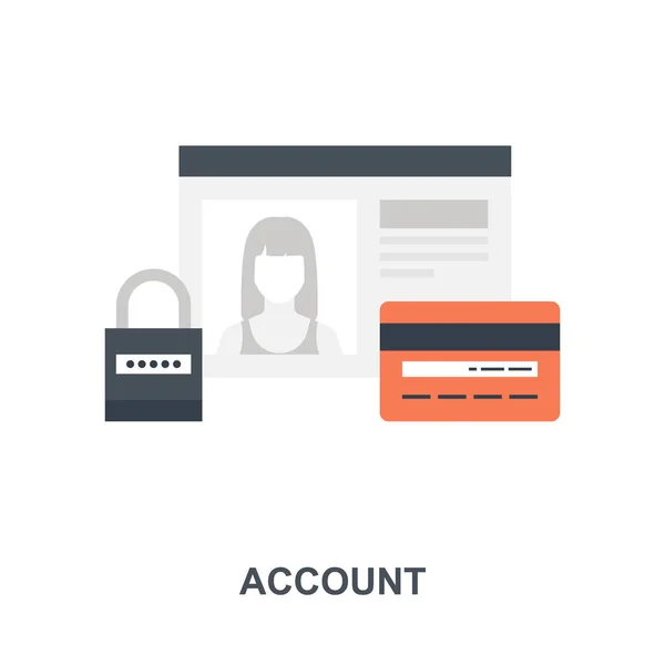 Account pictogram concept — Stockvector