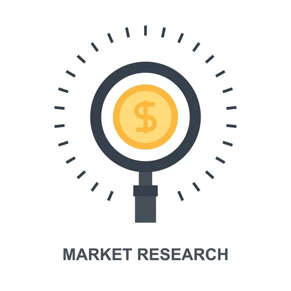 Market Research icon concept — Stock Vector