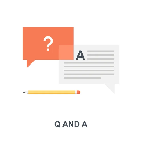 Q and A pictogram concept — Stockvector