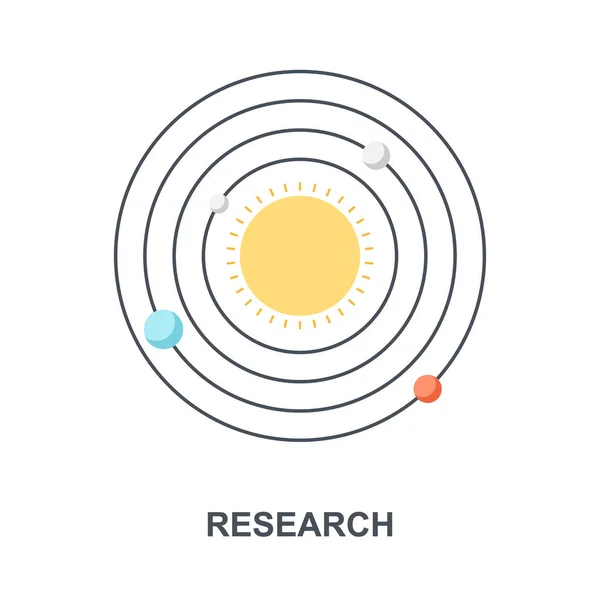 Research icon concept — Stock Vector