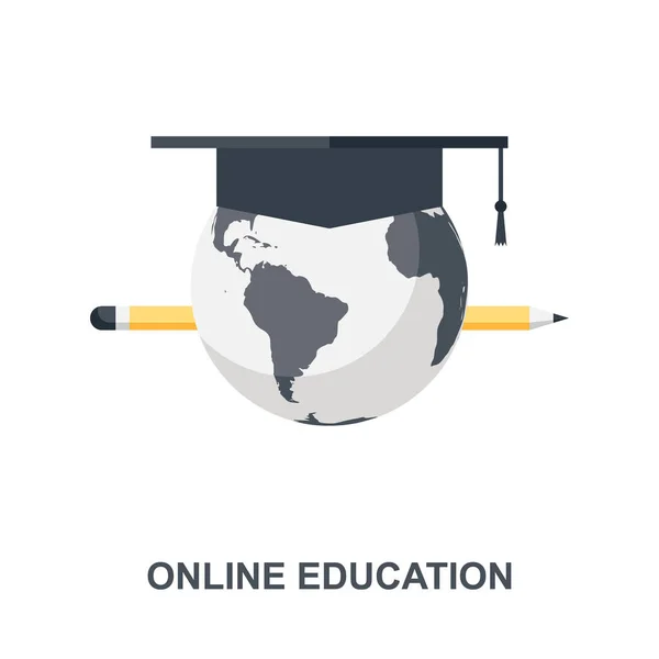 Ikona koncepcja edukacji online — Wektor stockowy