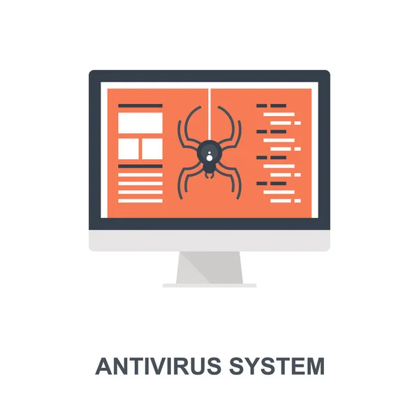 Antivirový systém ikonu koncept — Stockový vektor