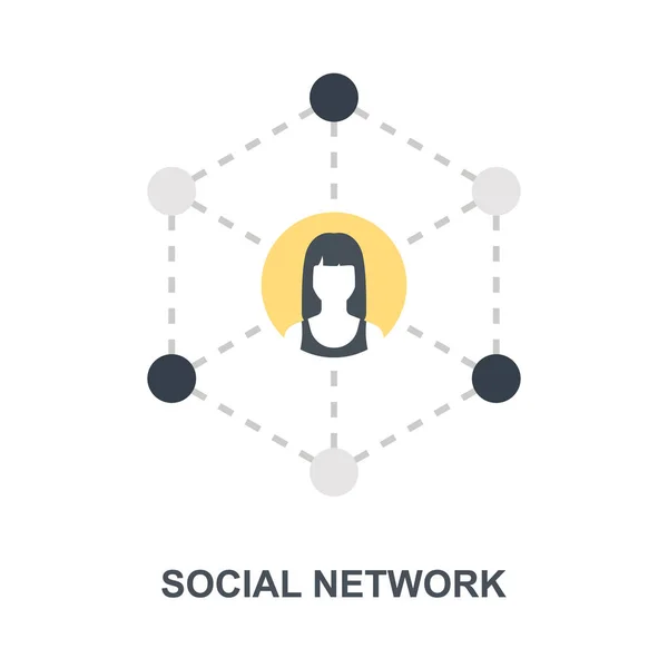Conceito de ícone de rede social — Vetor de Stock
