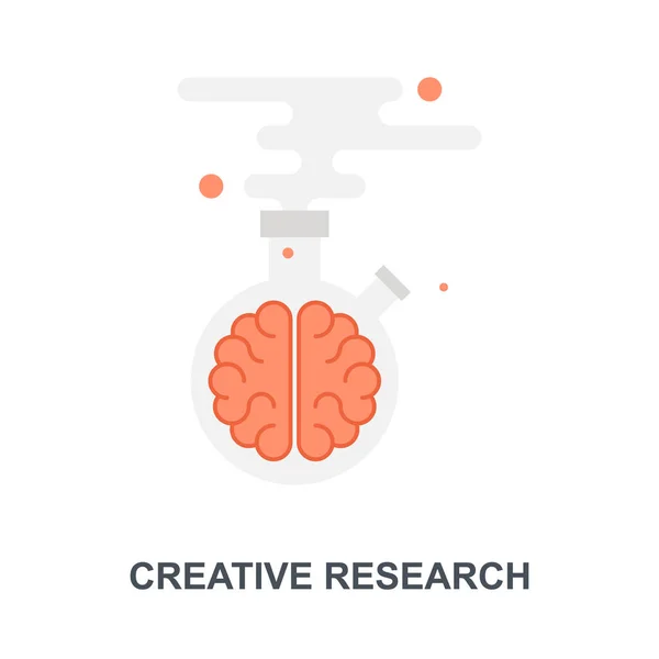 Concepto de icono de investigación creativa — Archivo Imágenes Vectoriales