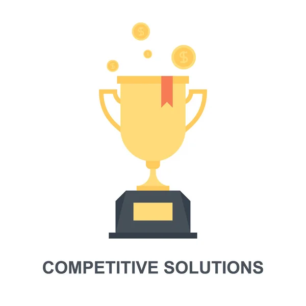 Competitive Solutions icon concept — Stock Vector