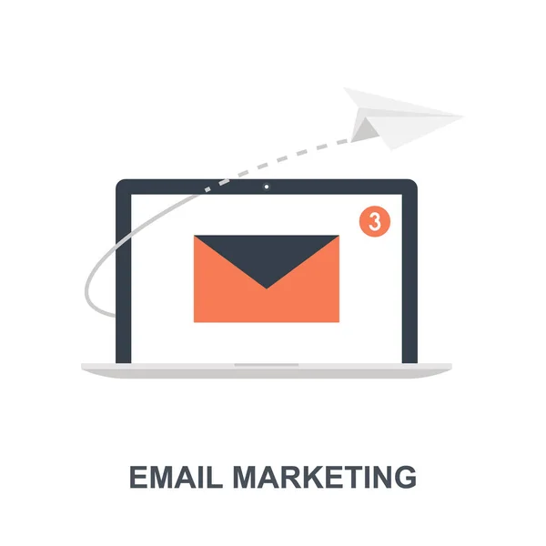 E-Mail Marketing Ikone Konzept — Stockvektor