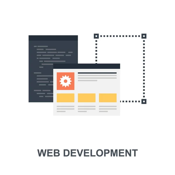 Web Development ikon koncepció — Stock Vector